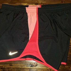 Worn once nike shorts red black pink running